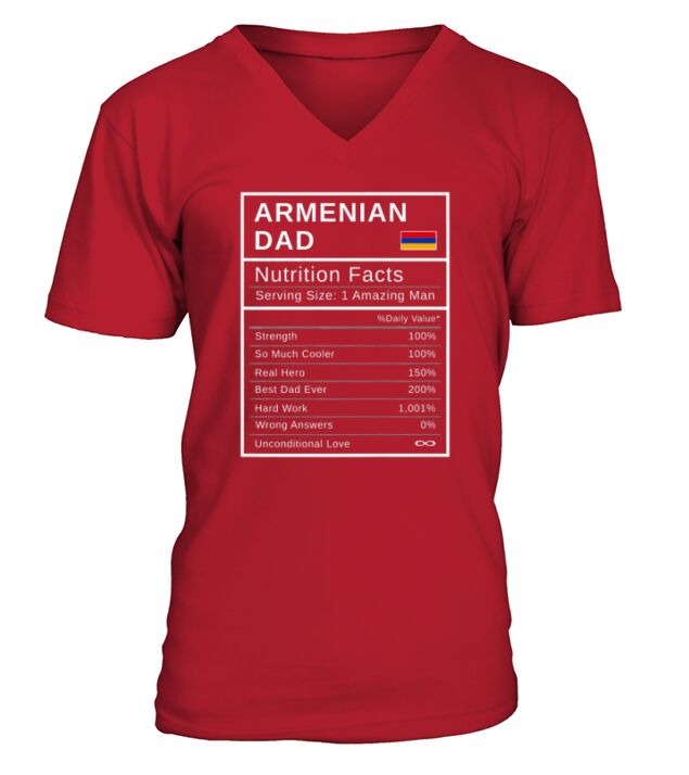 Armenian Dad Nutrition Facts  - Coffee Mug V-Neck T-shirt