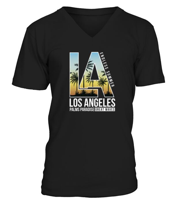 Los Angeles Palm Paradise V-Neck T-shirt
