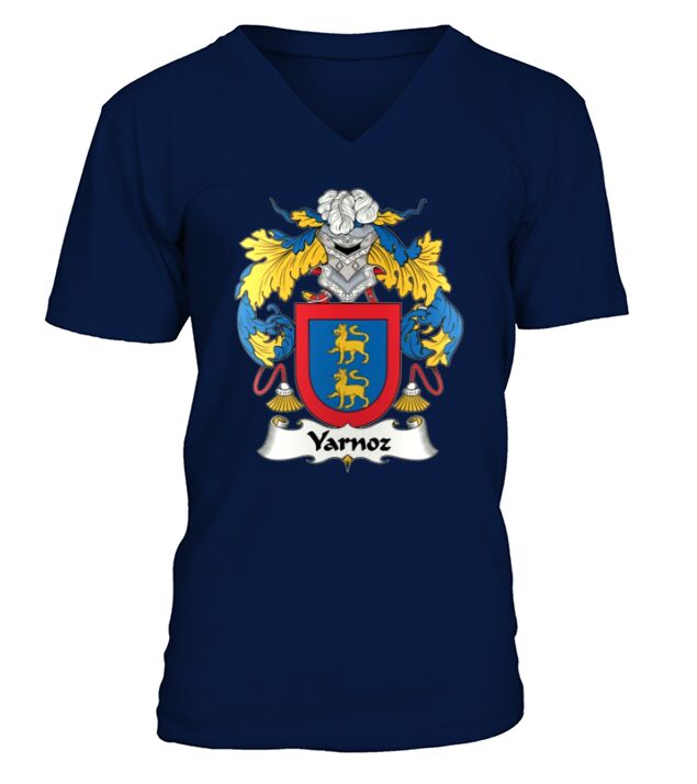 Yarnoz Family Crest Spanish Family Crests - Coffee Mug (colored) V-Neck T-shirt