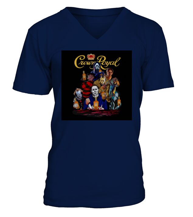 Crown Royal Horror Movie Characters V-Neck T-shirt