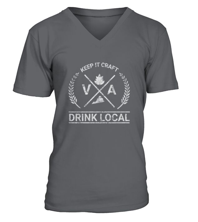Drink Local Virginia Shirt Vintage Craft Beer Drinkers T V-Neck T-shirt