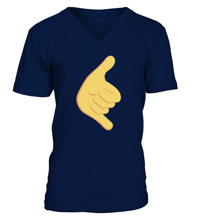 Call Me Hand Emoji TShirt V-Neck T-shirt