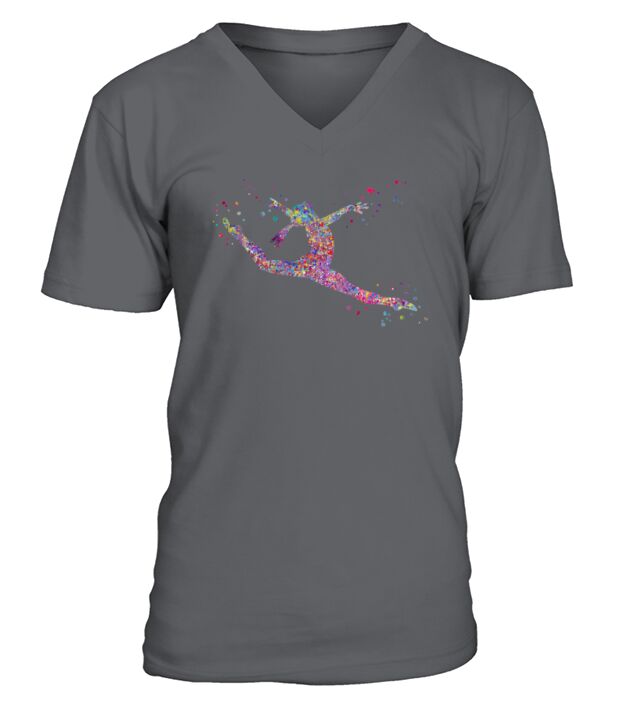 Gymnastics girl V-Neck T-shirt