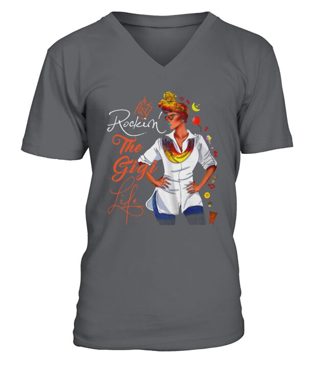Gigi Life Tshirt - Ladies V-Neck V-Neck T-shirt