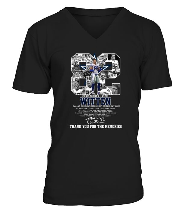 82 Christopher Jason Witten Thank You For The Memories V-Neck T-shirt