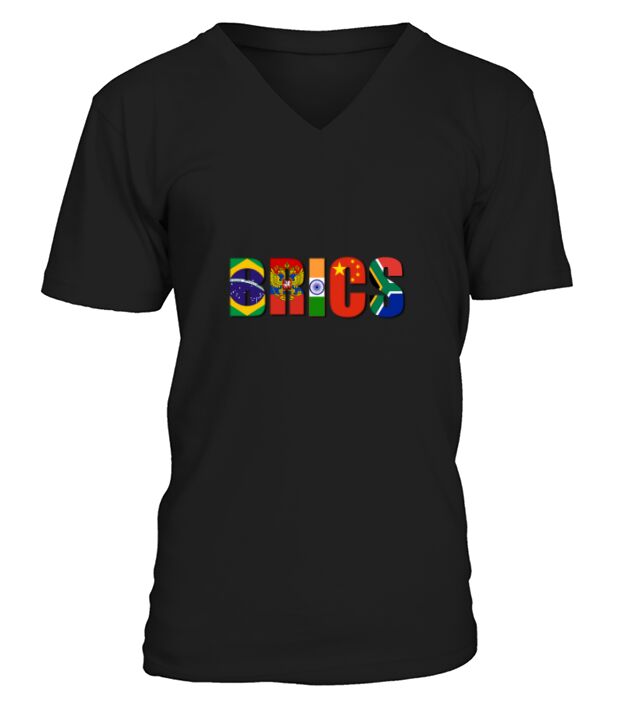 BRICS (Brazil, Russia, India, China, South Africa) V-Neck T-shirt