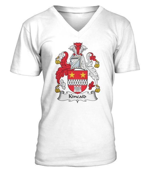 Kincaid Family Crest Scottish Family Crests V-Neck T-shirt