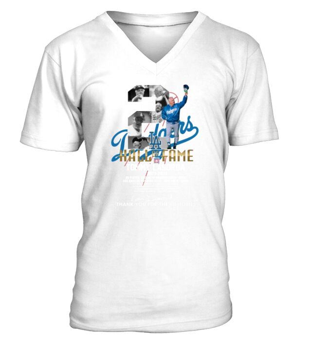 La Hall Of Fame Tommy Lasorda Thank You For The Memories V-Neck T-shirt