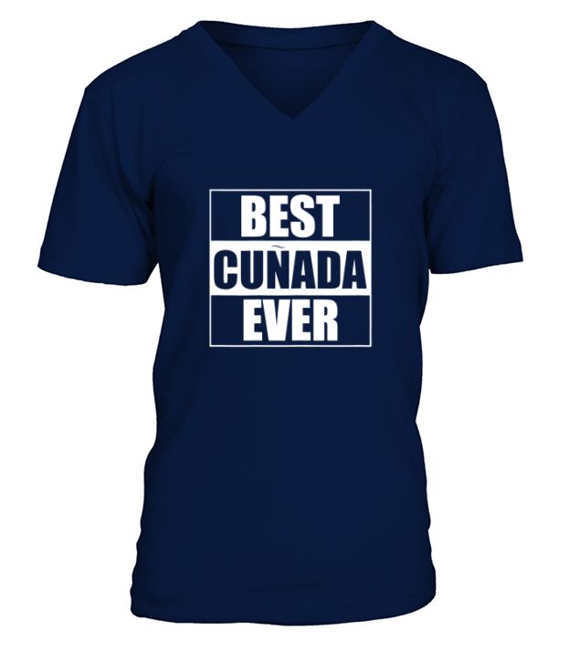 Womens Best Cunada Ever Best Sister In Law Spanglish BiLingual V-Neck T-shirt