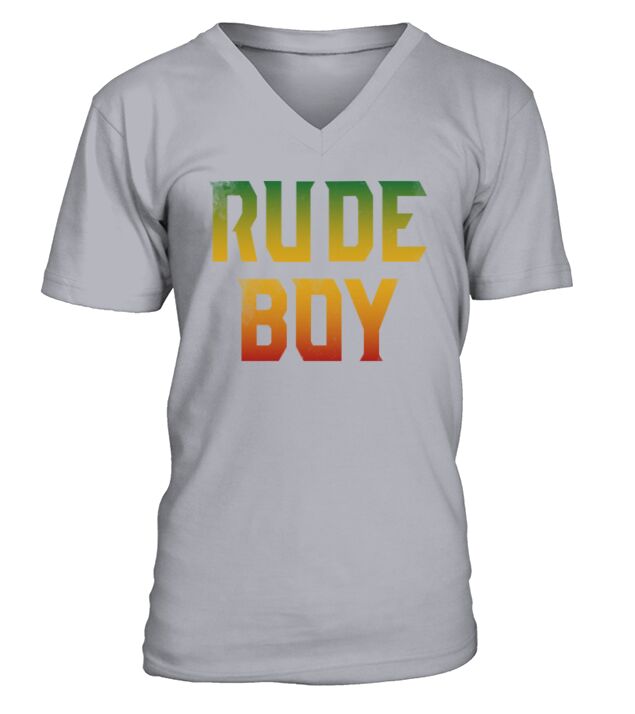 Rude Boy Rasta Reggae Roots Cadeaux Vêtements Chemise Jamaica V-Neck T-shirt