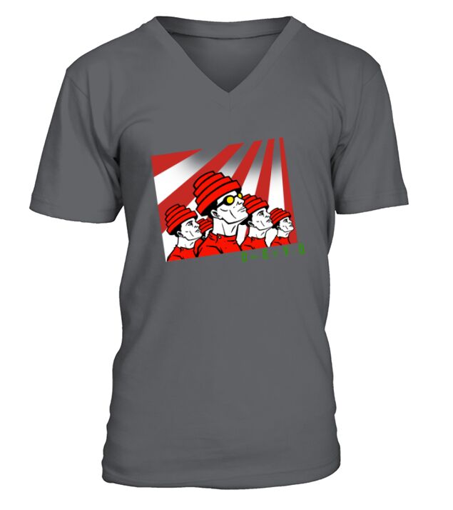 Devo RED V-Neck T-shirt