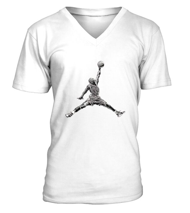 MICHAEL JORDAN JUMP V-Neck T-shirt