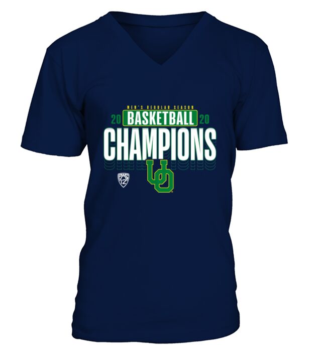 Men’s regular season 2020 basketball champions oregon ducks V-Neck T-shirt