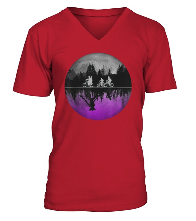 Stranger Cool Illustration Of Scary Things V-Neck T-shirt