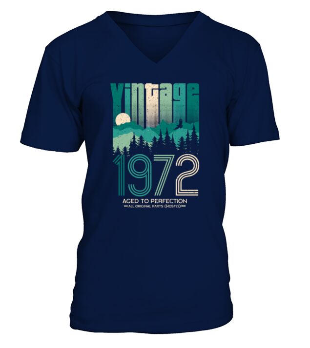 Vintage 1972 - 50 years old - 50th birthday gift V-Neck T-shirt