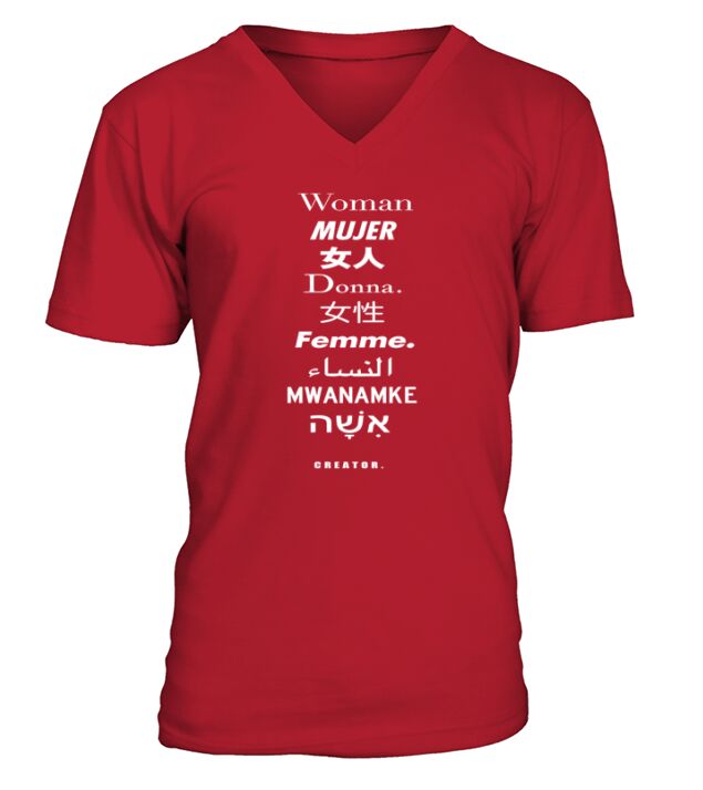 Woman MUJER Donna Femme MWANAMKE V-Neck T-shirt