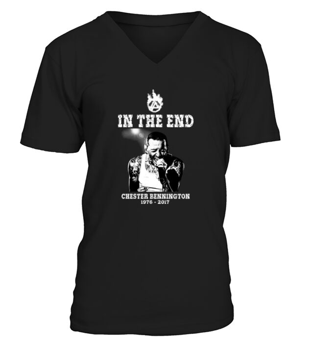 In The End Chester Bennington V-Neck T-shirt