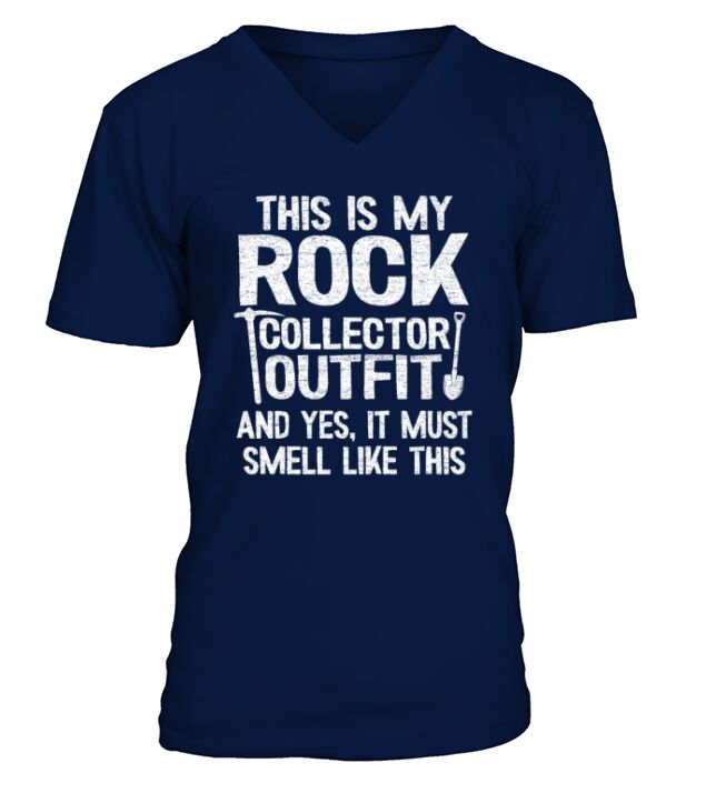 This Is My Rock Collector Outfit Mineral Fossil V-Neck T-shirt