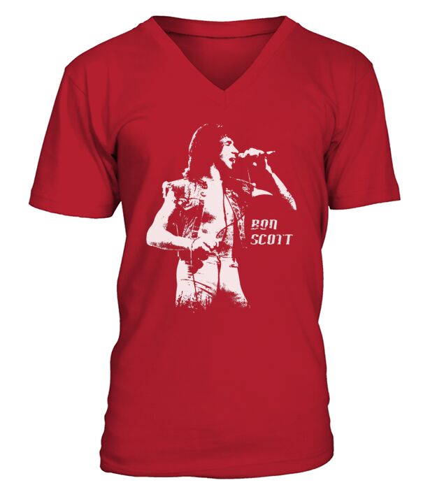 Bon Scott Fan V-Neck T-shirt