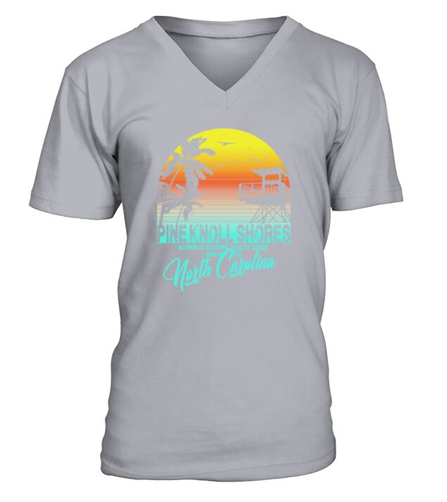 pine knoll shores North Carolina beach shirt V-Neck T-shirt