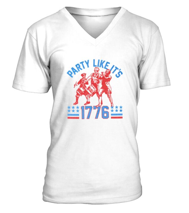 Hybrid Mens 1776 Graphic V-Neck T-shirt