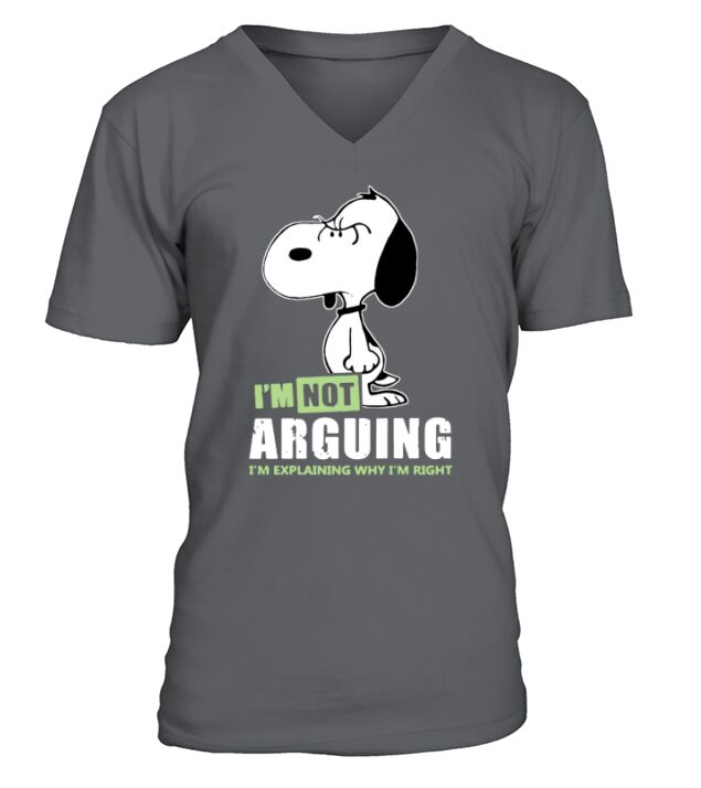 Snoopy Arguing V-Neck T-shirt