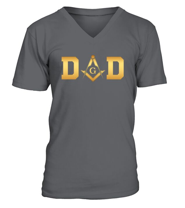 Mens Masonic Dad, Fathers Day Gift  Freemason T-Shirt V-Neck T-shirt