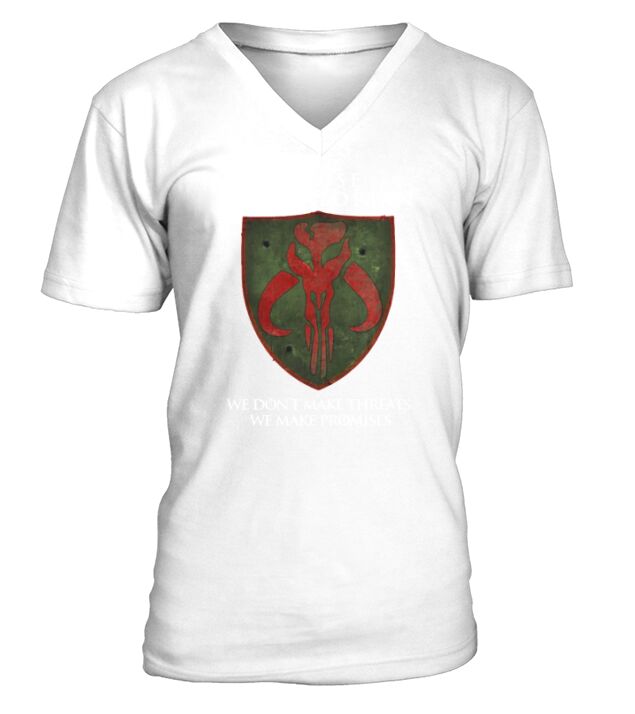 House Mandalorian We dont make threats We make promises V-Neck T-shirt