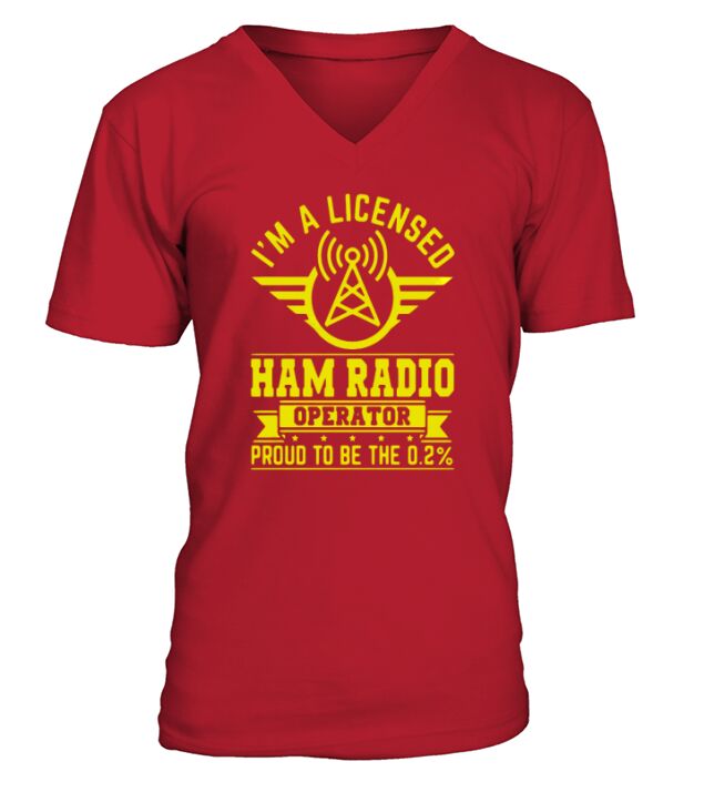 A LICENSED HAM RADIO OPERATOR TSHIRT V-Neck T-shirt