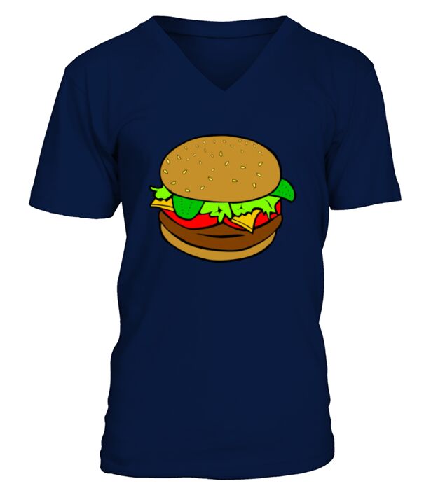 Hamburger V-Neck T-shirt