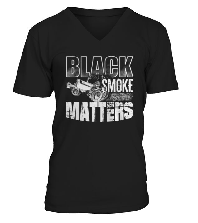 BLACK SMOKE MATTERS - TRACTOR V-Neck T-shirt