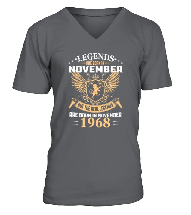 Legends Are Born In November 1968 V-Neck T-shirt