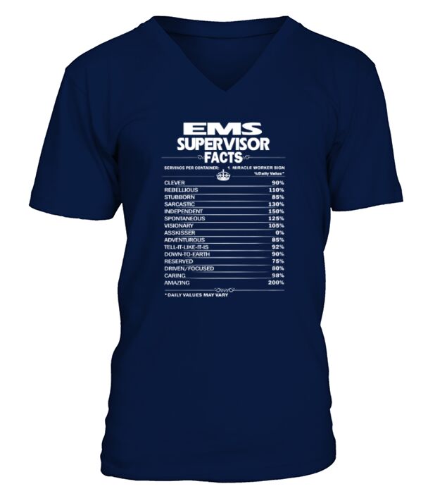 EMS SUPERVISOR Job Fact V-Neck T-shirt