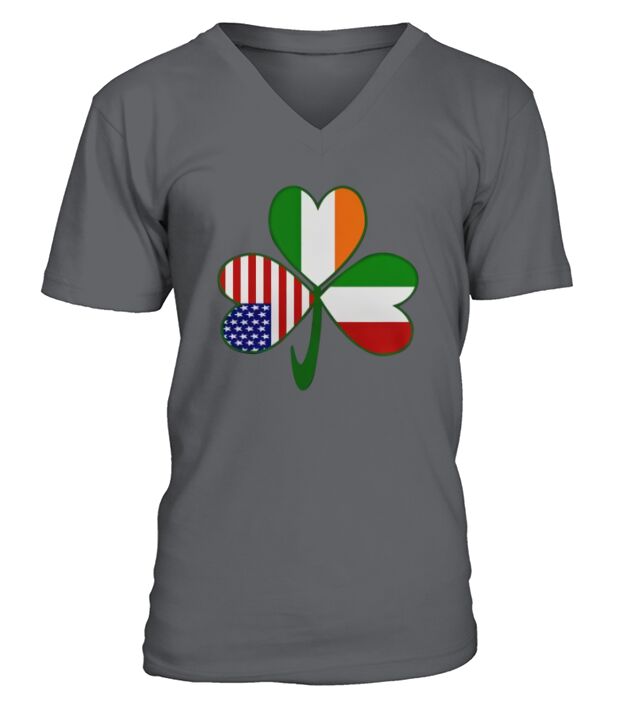 Italian Irish American Shamrock T-Shirt V-Neck T-shirt
