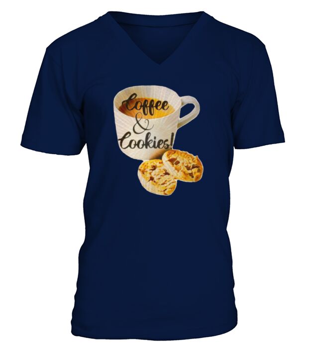 A Cute Coffee and Cookie design I created V-Neck T-shirt