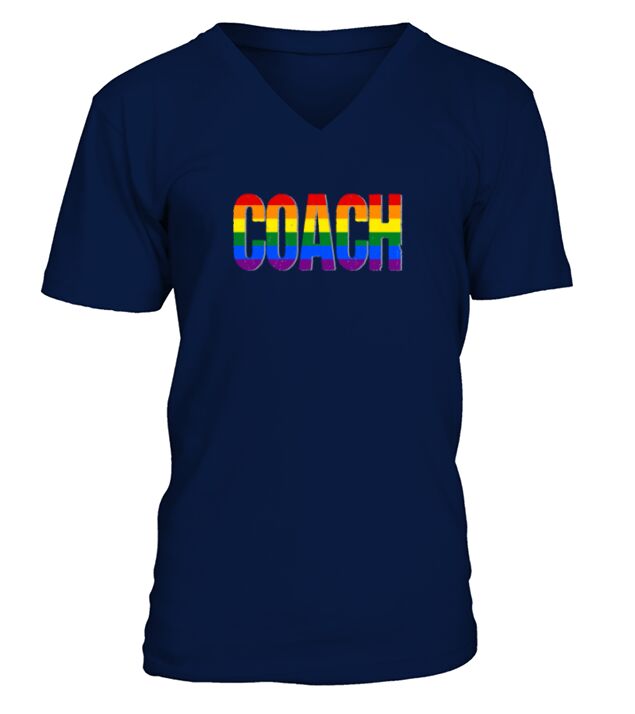 Gay Pride Coach Rainbow Flag Jobs 2020 V-Neck T-shirt
