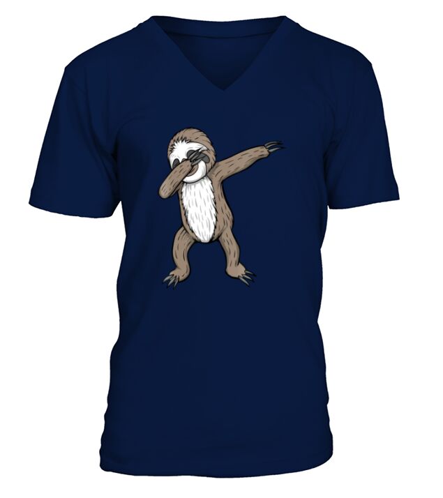 Sloth Dabbing Funny Dance Move Dab Gift Tee Shirt V-Neck T-shirt
