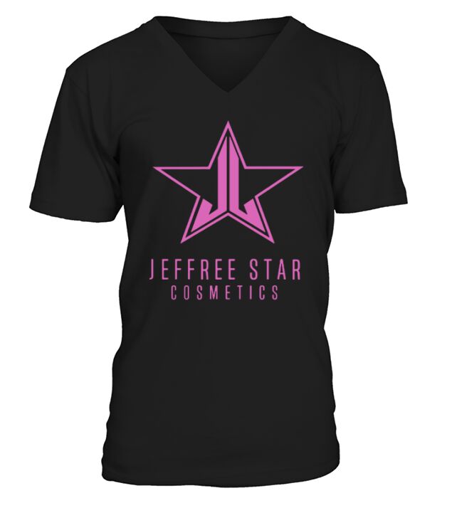 Jeffree Star Cosmetics - Pink on Black V-Neck T-shirt