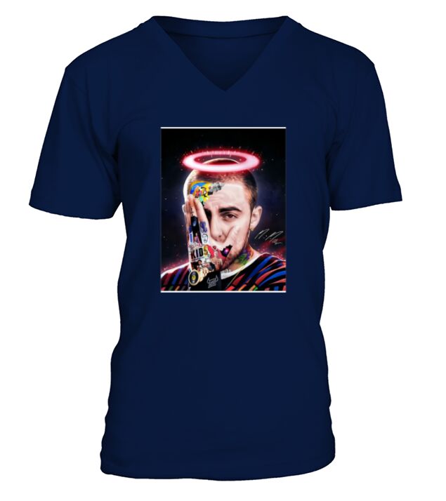 R.I.P Mac Miller Angel Artist Rapper signature shirt V-Neck T-shirt