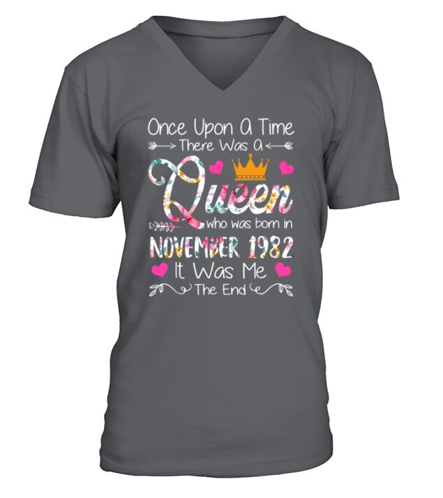 Queen-  Birthday On November 1982 V-Neck T-shirt