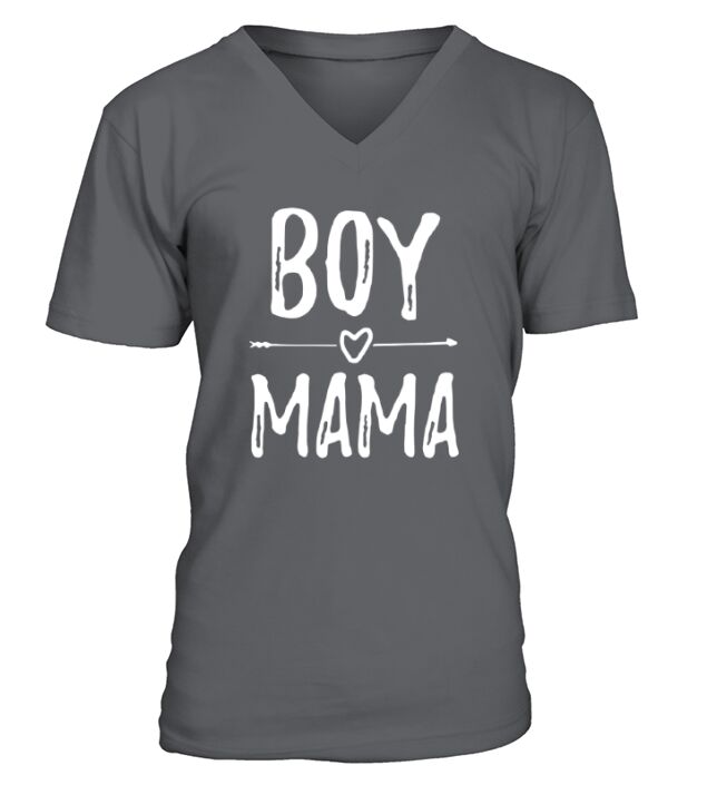 Boy Mama Heart gift V-Neck T-shirt