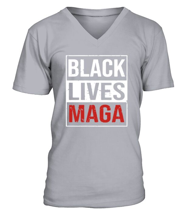 Black lives maga V-Neck T-shirt
