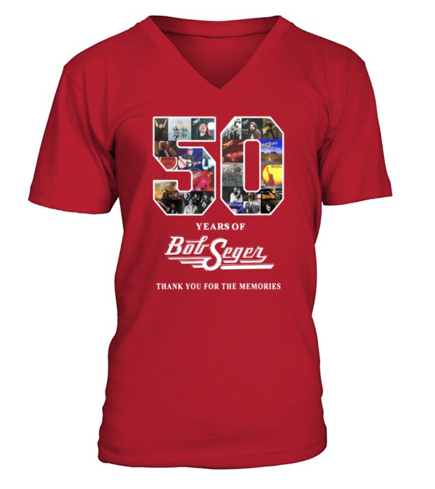 50 Years Of Bog Seger Thank You For The Memories - Ladies V-Neck V-Neck T-shirt