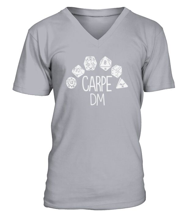 Carpe DM Funny T-Shirt. Carpe Diem Parody. Dice Art. V-Neck T-shirt