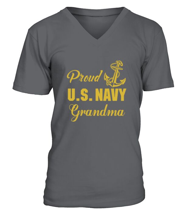 Proud US Navy Grandma T Shirt V-Neck T-shirt