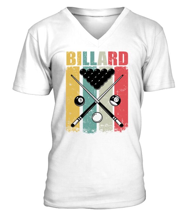 billiards - pool billiard 8-ball pool billiards V-Neck T-shirt