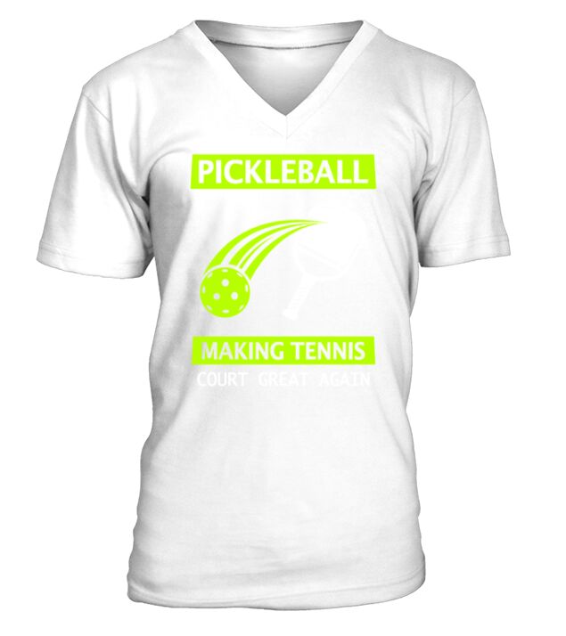 Tennis pickleball making tennis court Great Again V-Neck T-shirt