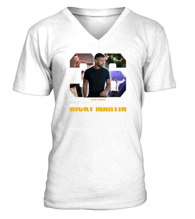 36 Years Of Ricky Martin 1984 2020 Ricky Martin Thank You For The Memories V-Neck T-shirt