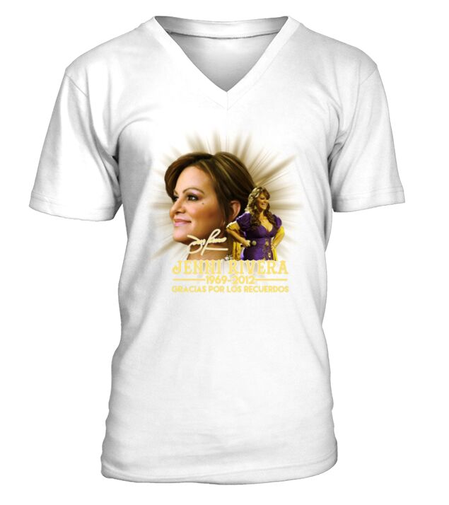 Jenni Rivera 1969 2012 Gracias Por Los Recuerdos signature V-Neck T-shirt