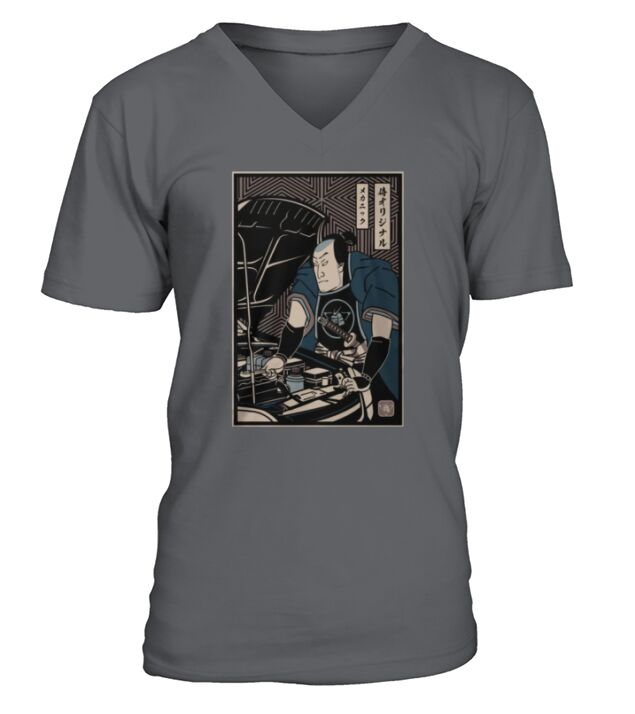 Mechanic Samurai V-Neck T-shirt